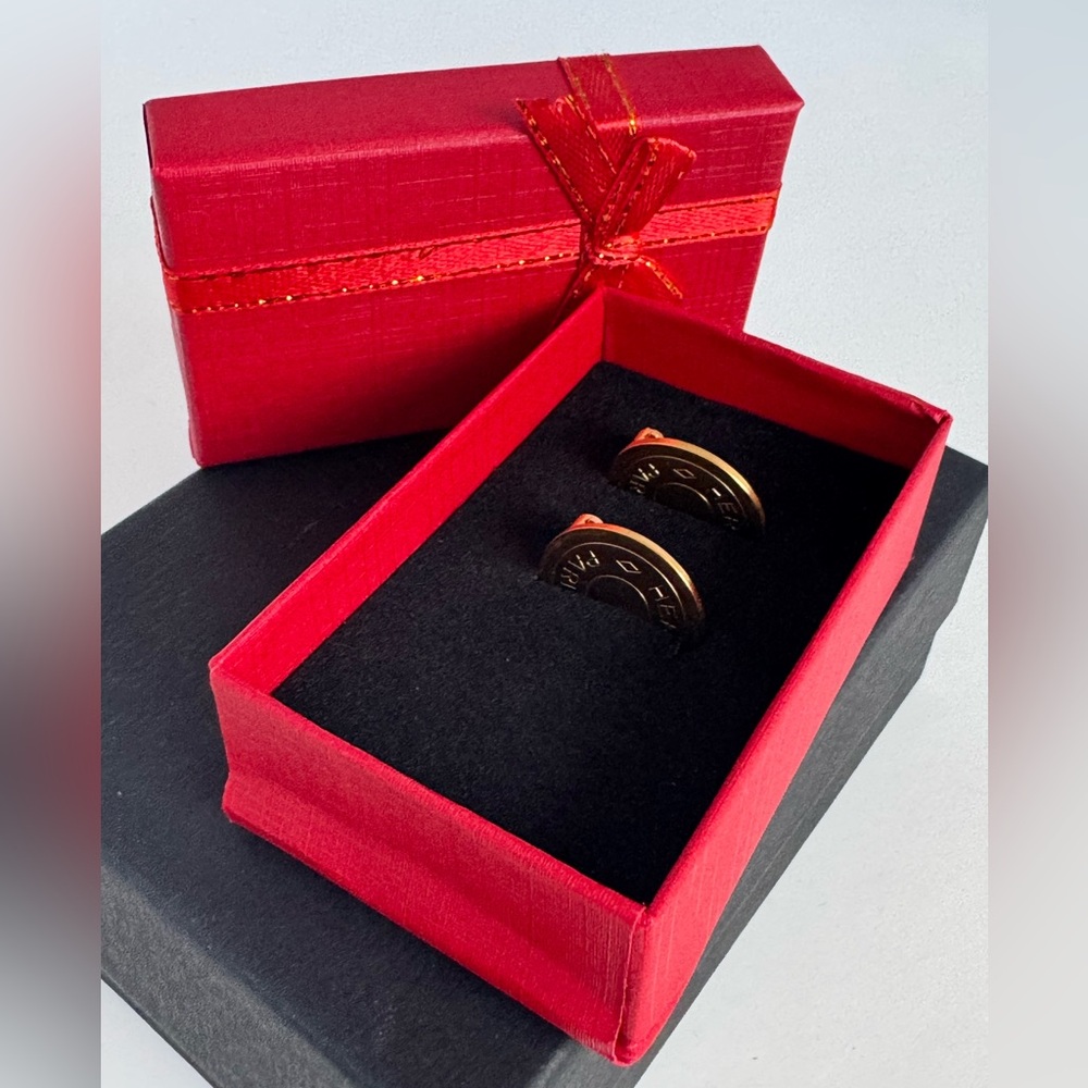 Authentic Hermès Vintage Clou de Selle Earrings - Picture 3 of 3